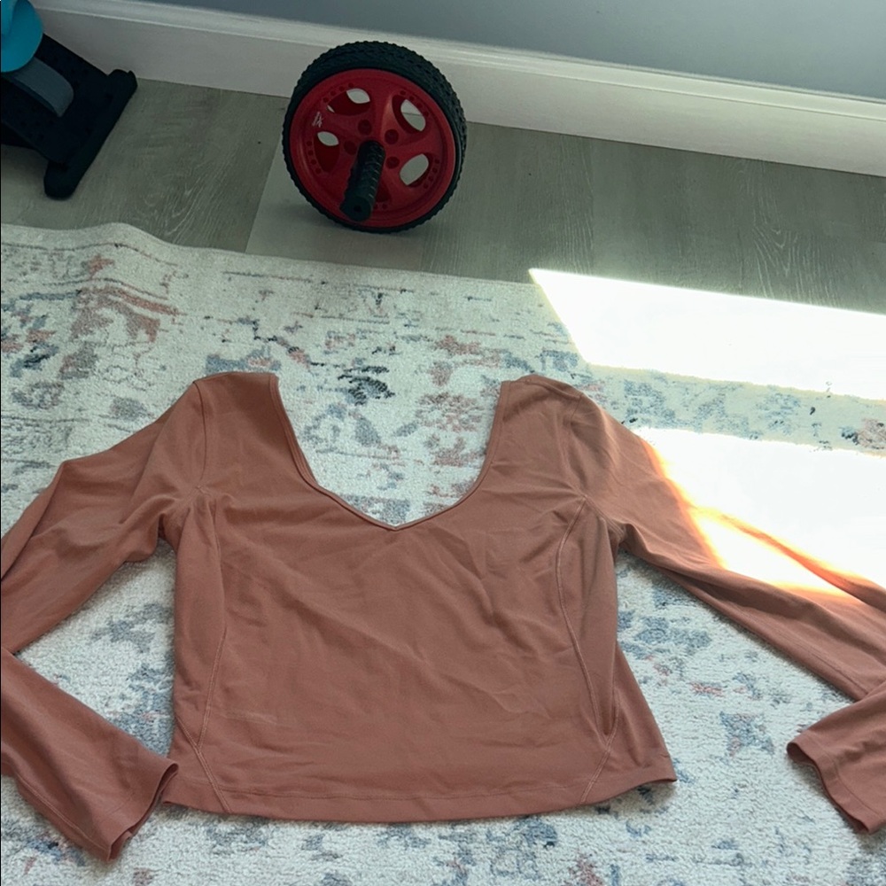 Lululemon align long sleeve top size 8.Savanah pink. More of a pinkish …
